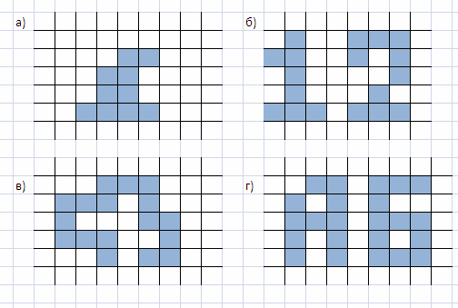 Запишите линейный алгоритм исполняя который робот нарисует на клетчатом поле следующий узор 8 класс